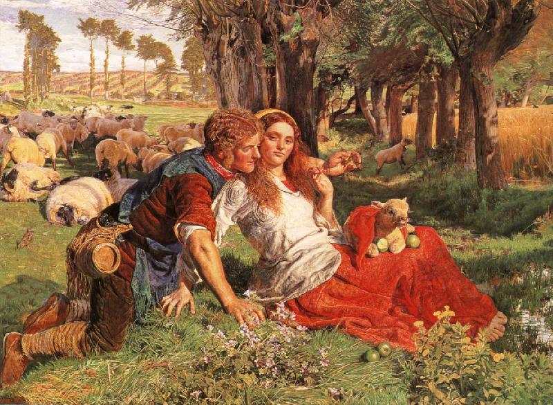 William Holman Hunt The Hireling Shepherd